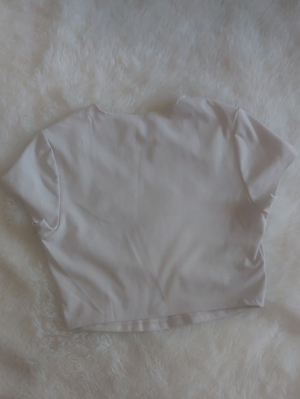 Joah Brown Logo Cream Crop Short Sleeve Tee - Picture 5 of 5